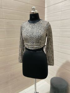Shein Animal Print Crop Top