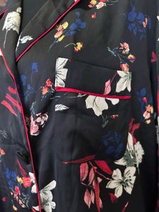 Zara Floral satin long kurta top