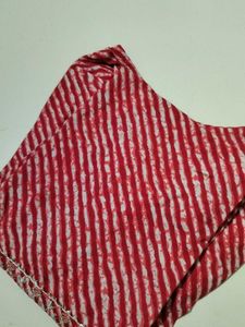Red Striped Kurta