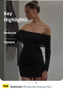 StyleCast Off-Shoulder Bodycon Mini Dress