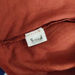 Sritika Rust Colour Tunic Top Kurti with pockets