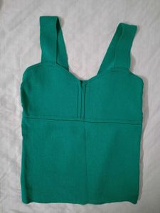 Green Knit Tank Top