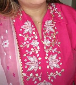 💗💖Pure Silk Hot Pink Kurta Set💗💖