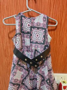 Girl Up And Down Frock With Belt