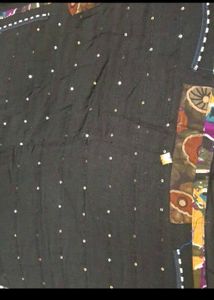 Black Linen Saree