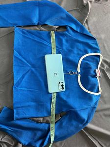 Sky Blue Ribbed Full Hands Top