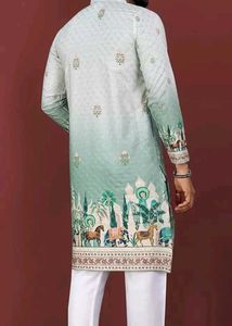 Ethnic Motifs Wooven Design Men&#39;s Kurta (Festive)