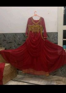 Elegant Red Ethnic Gown