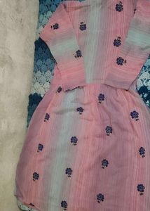 Floral Print Kurta with Skirt Set