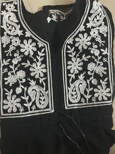 Black Chikankari Kurti