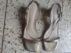 Charles &amp; Keith Gold Heeled Sandals