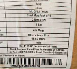 Stainless Steel Mug New As Shown