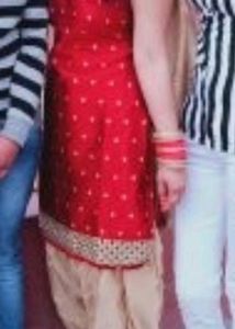 Patiyala Slwar Kurta With Duptta .. Maroon &amp;cream