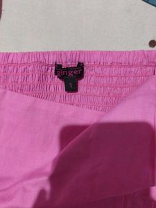 Pink Corset Style Crop Top