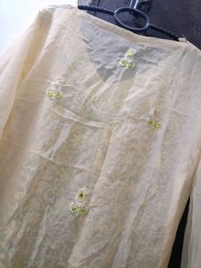 Chikenkari Net Kurta