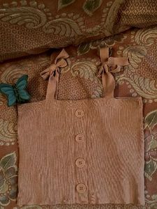 Cute Button-Down Tie Strap Tank