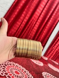 Anti Tarnish Golden Bangle Set