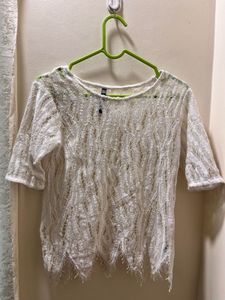 White Knitted Top
