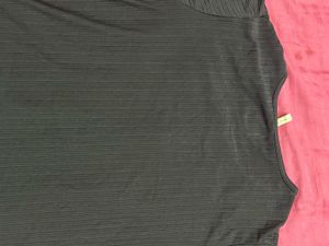 Black Button-Down T-Shirt