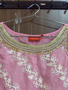 Pink Embroidered Kurta Set