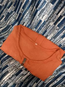 Orange Long Sleeve Top