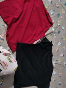 Combo Of 2 Crop Tshirt Used Just  3/4 Time Size S