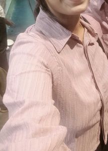 Peach colour Crop  Shirt