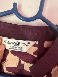 Dark Purple And Cream Kurta