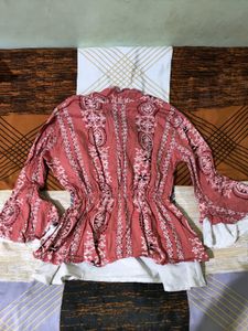 Orange Ribbon Top