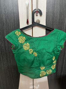 Gorgeous Green &amp; Pink Lehenga Choli