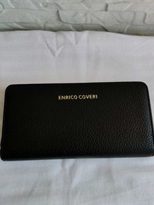 Enrico coveri Italian Brand Black Leather Wallet