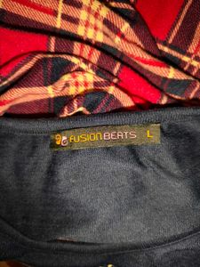 Patterned Casual Sweater Dress Size M/ L