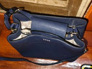 DKNY Navy Blue Leather Sling bag