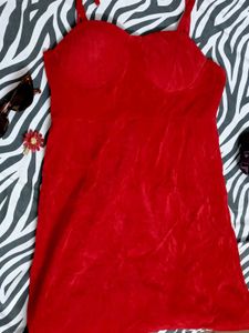 Red Velvet Mini Dress