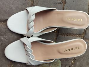 Eridani White Braided Slides