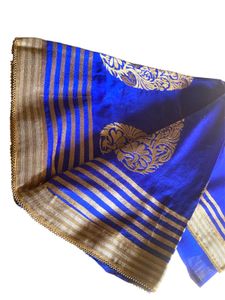 Blue Peacock Saree