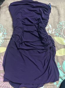 Purple One-Shoulder Dress