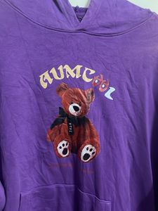 vintage Purple Bear Hoodie