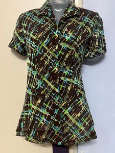 Patterned Short Sleeve Top