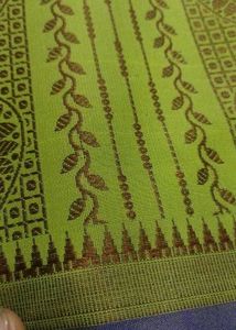 KASI Premium Rare Silk Saree With Green Patterned