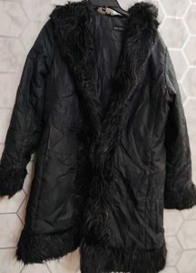 Faux Fur Trimmed Coat