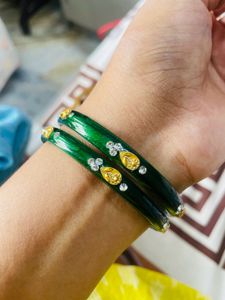 Dark Green Bangle Set