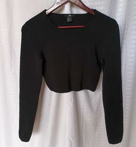 H&M Black Long Sleeve Top