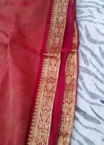 maroon colour pure Gadwal saree