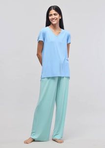 AQUA FLARED PAJAMA SET
