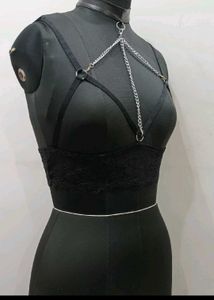 Chain Detail Harness Bralette