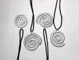 Silver Spiral Pendants