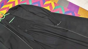 Elegant Black Abhaya Burqa