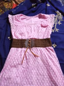 Beautiful Pink Colour Drees