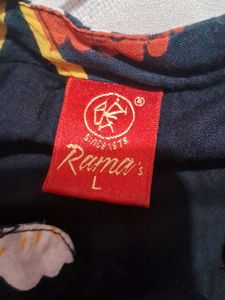 Stylish Black Tunic with Floral Accent